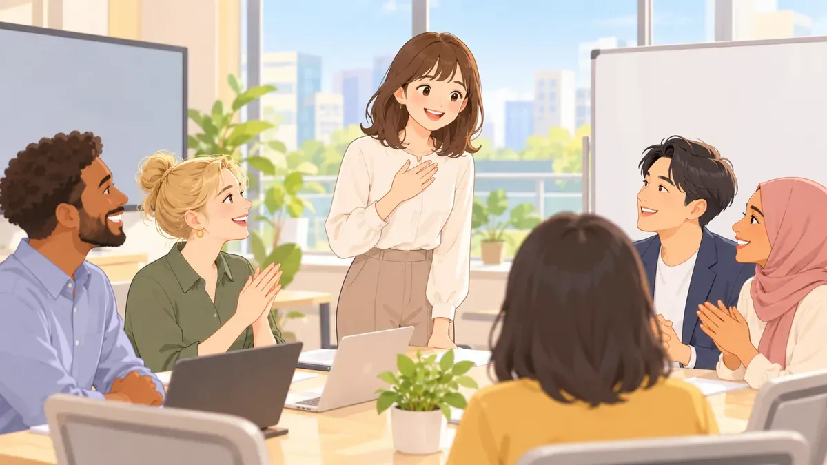 英語の着任あいさつ・自己紹介｜新しいチームで話す型と練習法
